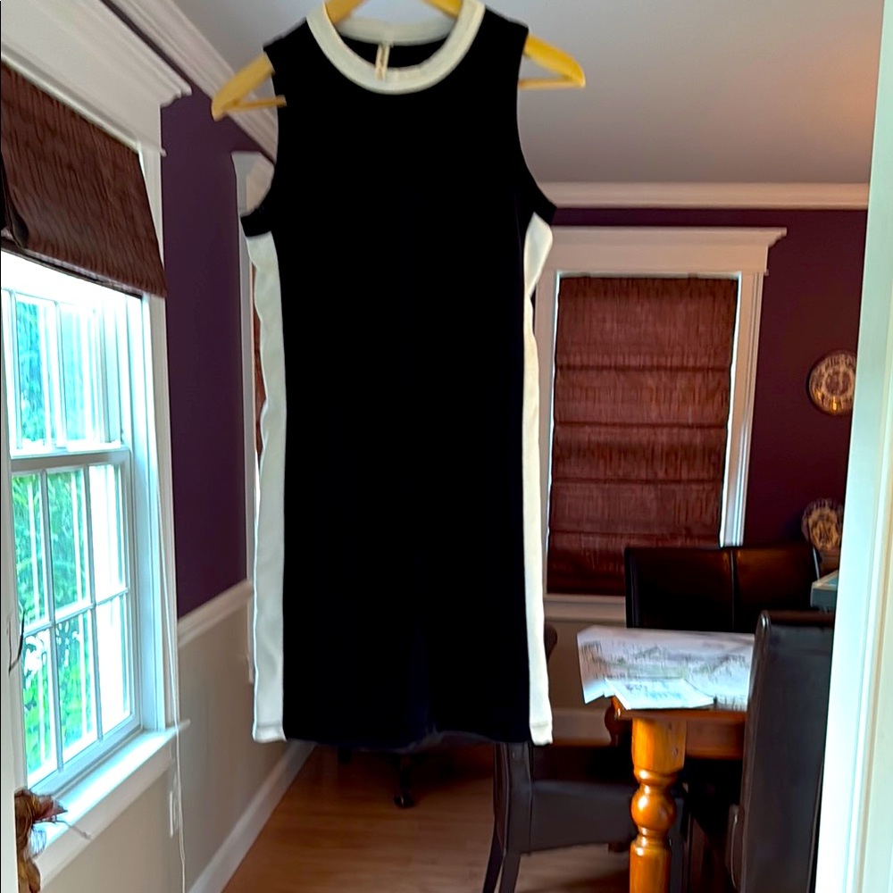 Fabletics Black and White Sleeveless Dress